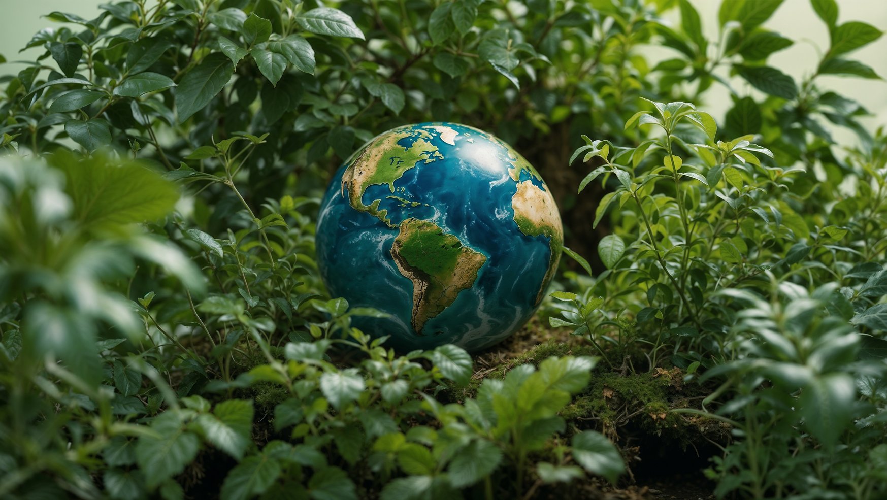 planeta terra cercada de natureza e vegetacao 2
